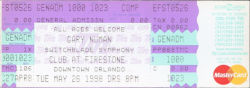 Gary Numan Orlando Ticket 1998